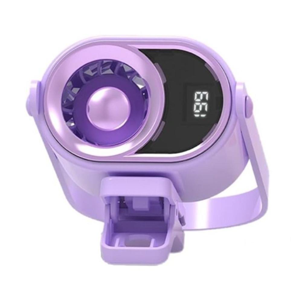 4 Speeds Silent Mini Bladeless Electric Fan LED Display Clip-on Fan New Air Cooler