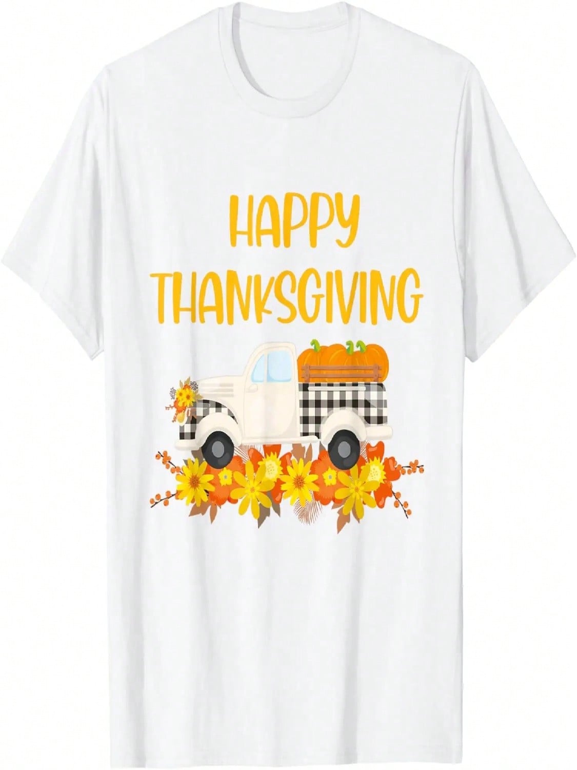 Happy Thanksgiving Day Fall Farm Truck Thankful Boys Girls T-Shirt S разноцветный