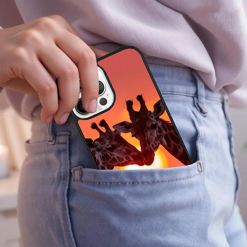 Cute African Giraffe Animal Phone Case For iPhone 17 Air 15 16e 14 13 Pro Max Coque 12 11 Pro Max PLUS Cover