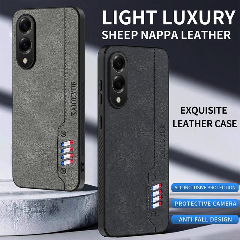 For Samsung Galaxy S25 Edge 5G Skin Feel Leather Phone Case Soft Back Cover Funda For Samsung Galaxy S25 Edge Protector