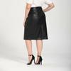 Black Formal Stylish Fashion Women's Skirt Handmade Leather Genuine Lambskin Soft