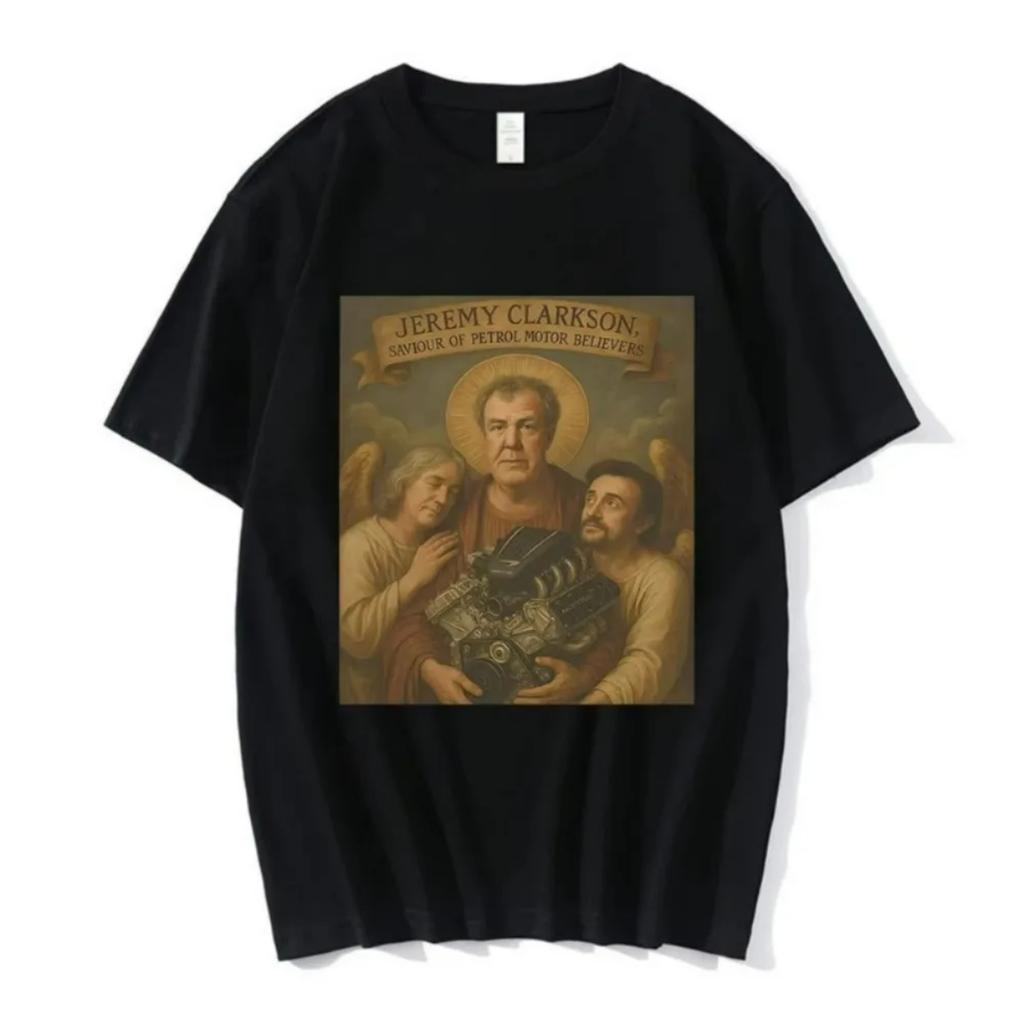 Jeremy Clarkson Beschütze uns vor Elektromotoren Grafik T-Shirts Herren Damen Mode Kurzarm T-Shirts Baumwolle Lässiges T-Shirt