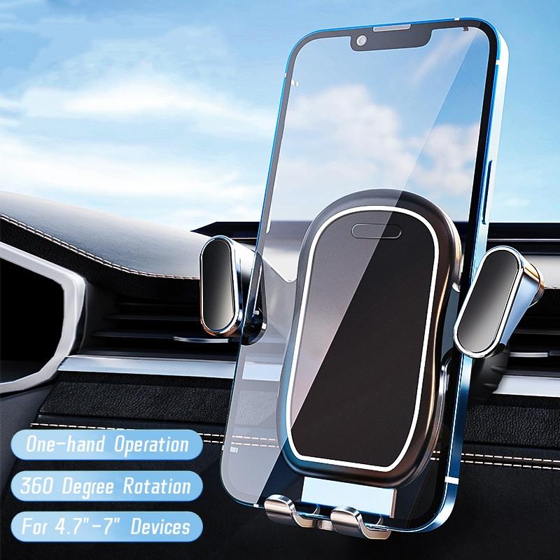 Newest Air Vent Gravity Car Phone Holder 360 Degree Rotation Navigation GPS Holder Car Air Outlet Clip Phone Support Bracket