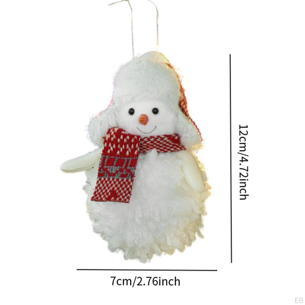 Christmas Snowman Pendant Hanging Ornament Lovely Gift, Xmas Tree Decoration Plush for Wall