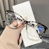 Personalized Trendy Color Blocked Cat Eye Shape Presbyopic Eyeglasses Ladies' Ultra Light Large Frame Anti Blue Ray Eyeglasses Unisex Design