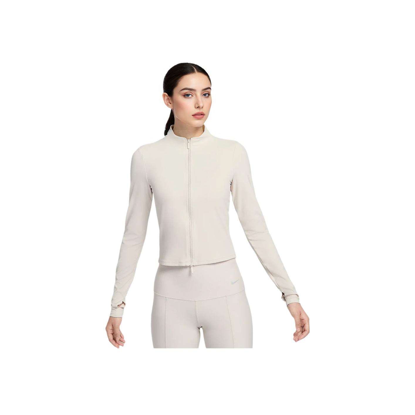 

Nike Zenvy Dri-Fit InfinaSoft Casual Solid Color Long Sleeve Jacket Women jackets Light-Brown White FV7424104 S