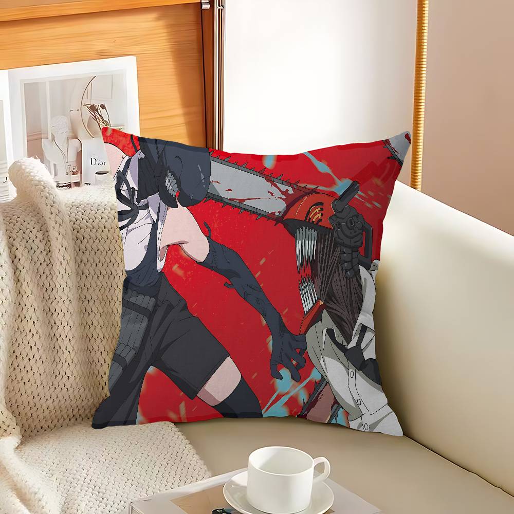 Anime Chainsaw Man The Movie Reze Arc Cushion Cover Inches Farmhouse Decor Home Throw Pillow Covers For Couch Decorations