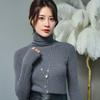 Temperament Love Sweater Chain Fashionable Long Peach Heart Necklace Autumn And Winter Versatile Pendant