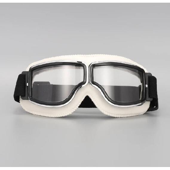Motorcycle Glasses Windproof Motorcycle Helmet Glasses Sunglasses Retro Universal Folding Leather Retro Motorcycle Accessories2