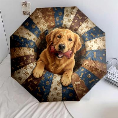 1 ud. Paraguas Plegable Automático - Dibujo Animado, Diseño Portátil y Plegable con 8 Varillas, Regalos de Navidad y Cumpleaños