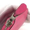 HERMES Evelyne logo Wallet Coin Compartment Zip Around coin purse Chevre pink