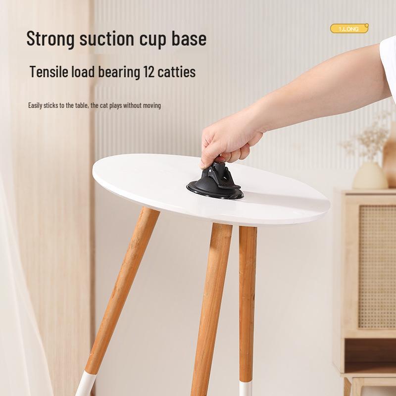 Self-Entertainment Cat Teaser Wand with Suction Cup - Stress Relief Toy for Kittens