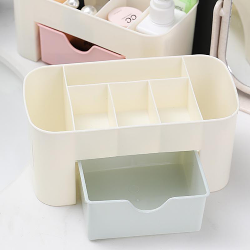 Multifunctional Plastic Storage Box: Desktop Organizer, Makeup/Jewelry Holder, Office Drawer Solution.