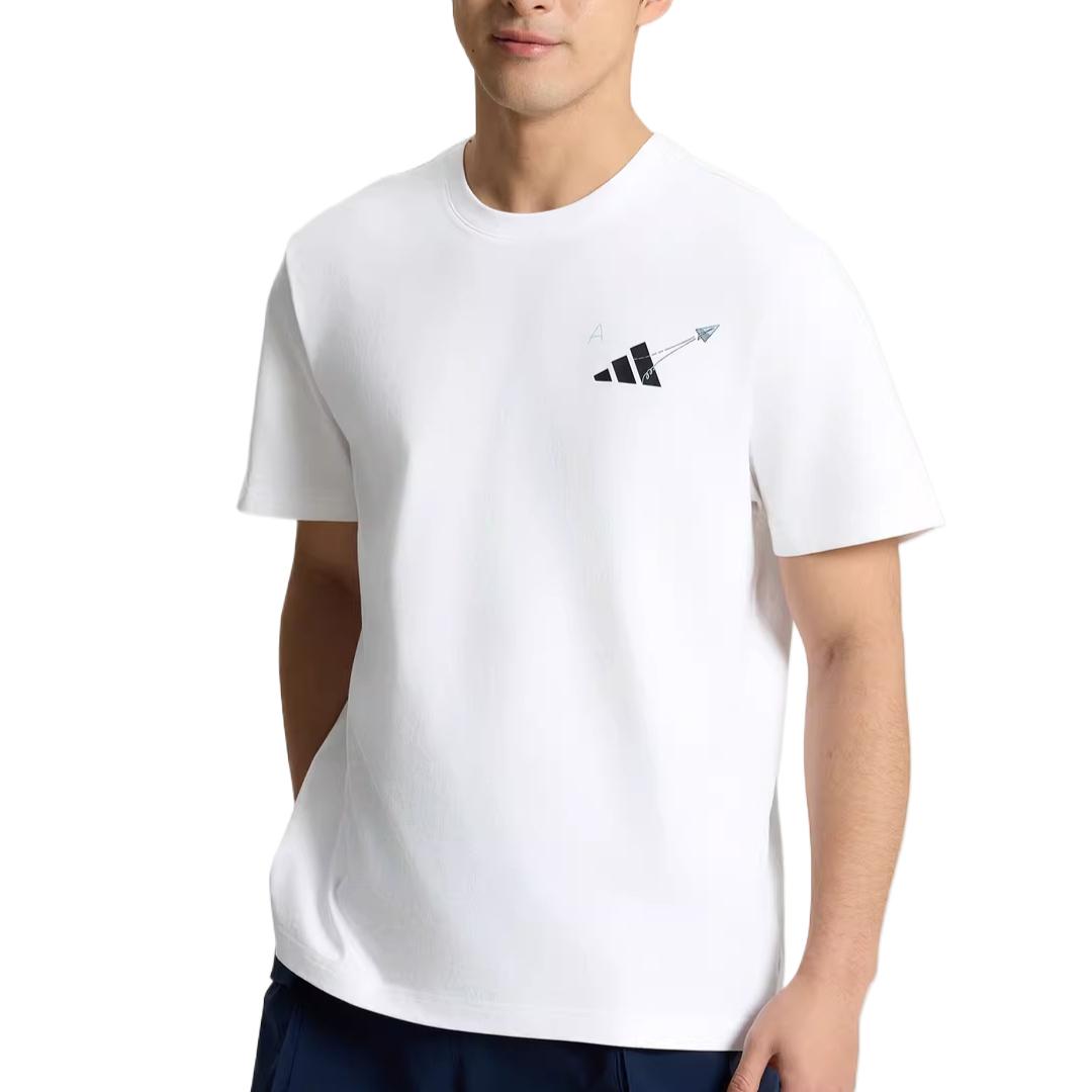 

Adidas FW/AW25 Round Neck Solid Color Pullover T-Shirt Unisex Tops KX4873 XS