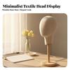 Mannequin Head Stand Wooden Base Hat Home Storage
