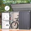 Metal Garden Storage Box Shed, 1.3m² Waterproof Outdoor Tool Organiser with Double Doors, Compact Galvanised Steel Small Sheds for Outside, Gray
