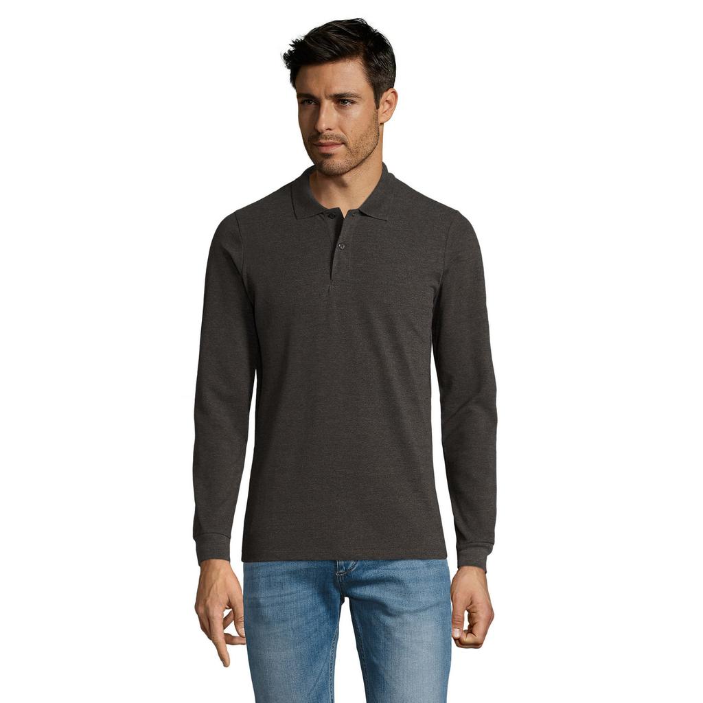 Mens Perfect Pique Long-Sleeved Polo Shirt