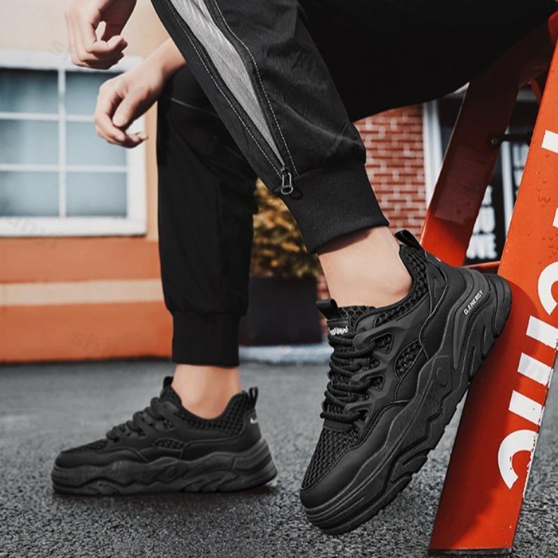 Mesh Fabric Breathable Comfortable Thick Soled Shoes for Men's 2026 Spring Fashi Trend Shallow Mouth Versatile Chunky sneakers