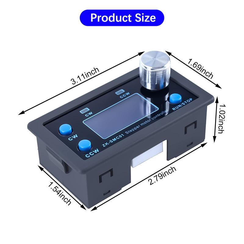 Dc 5-30V Cnc Stepper Motor Controller,Pemenol 1/128 Micro-Step Resolution Forward Reverse Delay Time Angle Speed Adjustable
