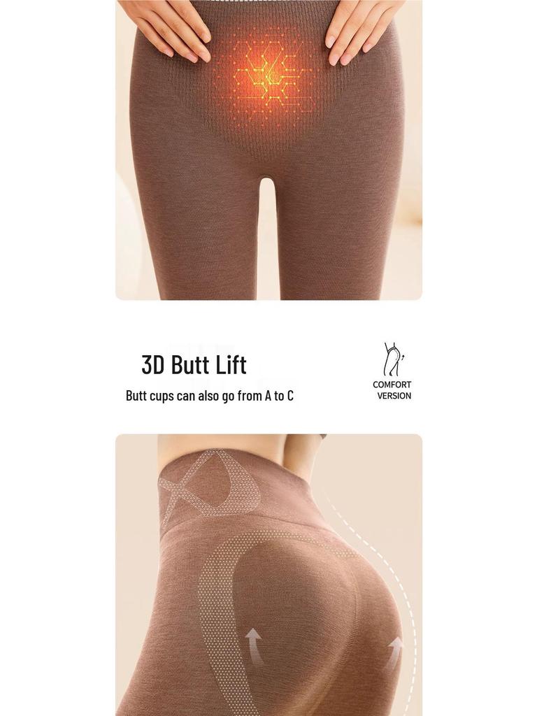 Women's Seamless Body Shaping Thermal Underwear Set - Slimming, Hip Lifting, Abdomen Flattening, Thin Autumn Clothes & Trousers