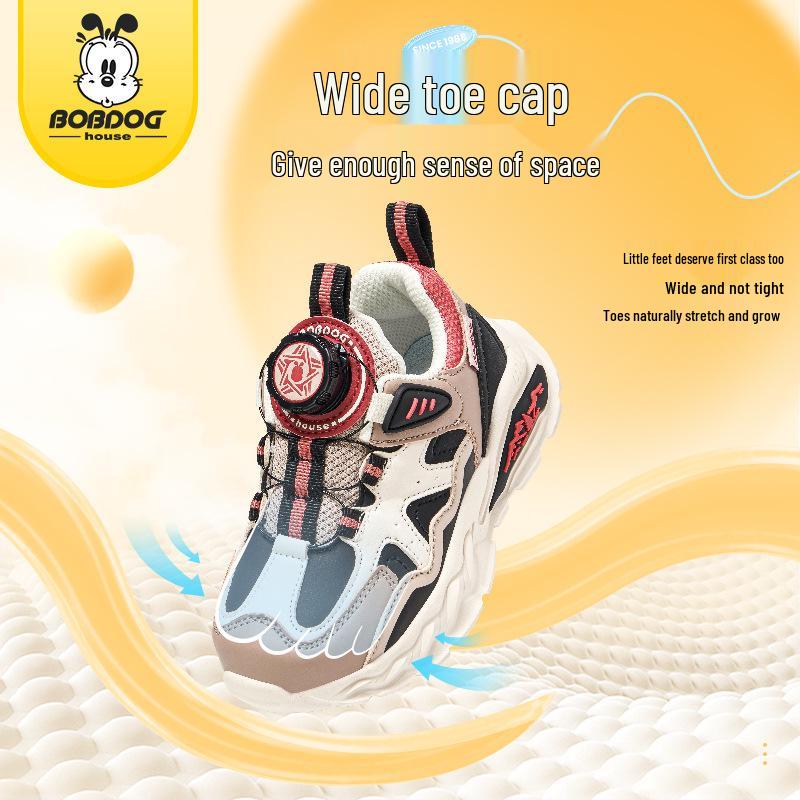 Babudou 2024 Autumn Kids' Breathable Casual Shoes: Girls' Dad Shoes for Infants, Medium, and Large Children.