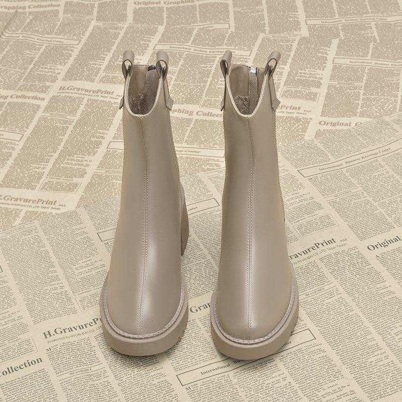 Fashion Ankle Boots for Women Zip Height Increasing Non Slip Korean Style Booties Fashion 2025 Trend Y2k New Rock Hot Woman Short Shoes