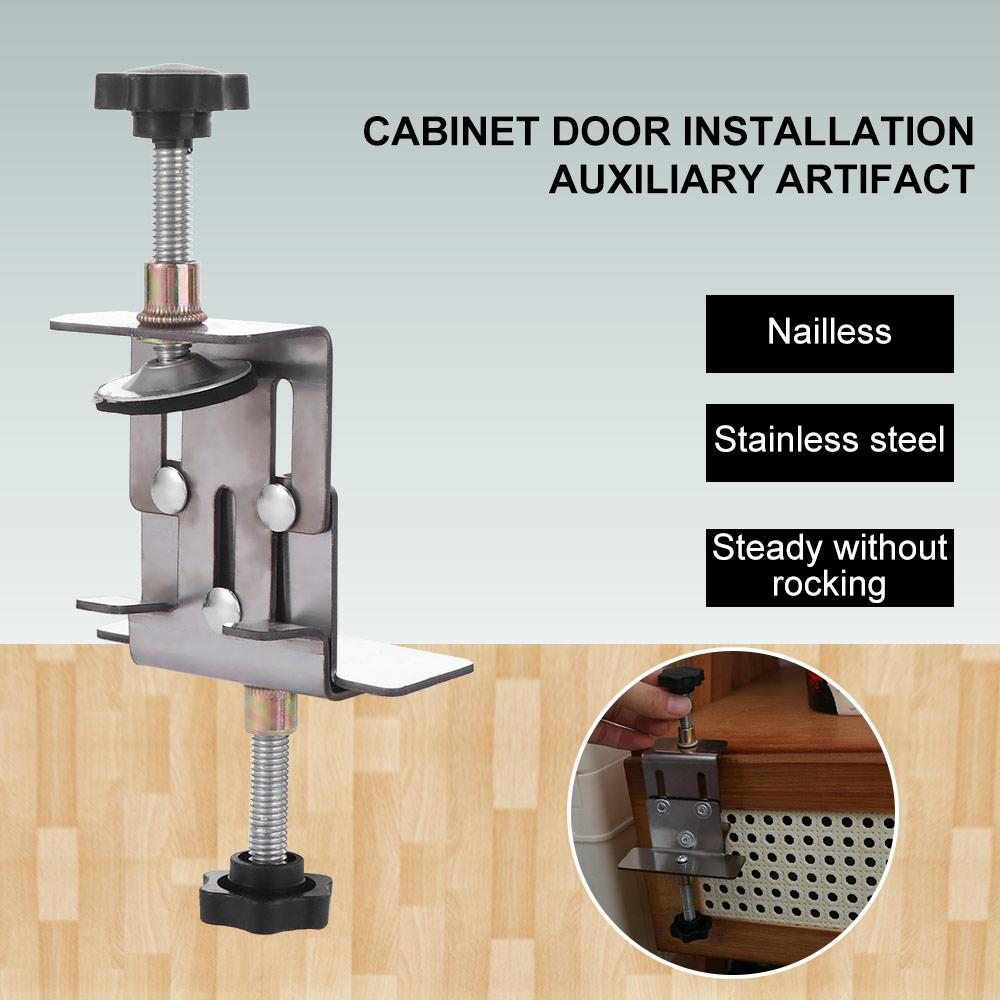 Adjustable Cabinet Door Installation Positioner Stainless Steel Effort Cabinet Door Mounting Jig Save Time Convenient