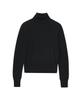 NOIRER FOR WOMAN Cashmere Slit Turtleneck (Black)