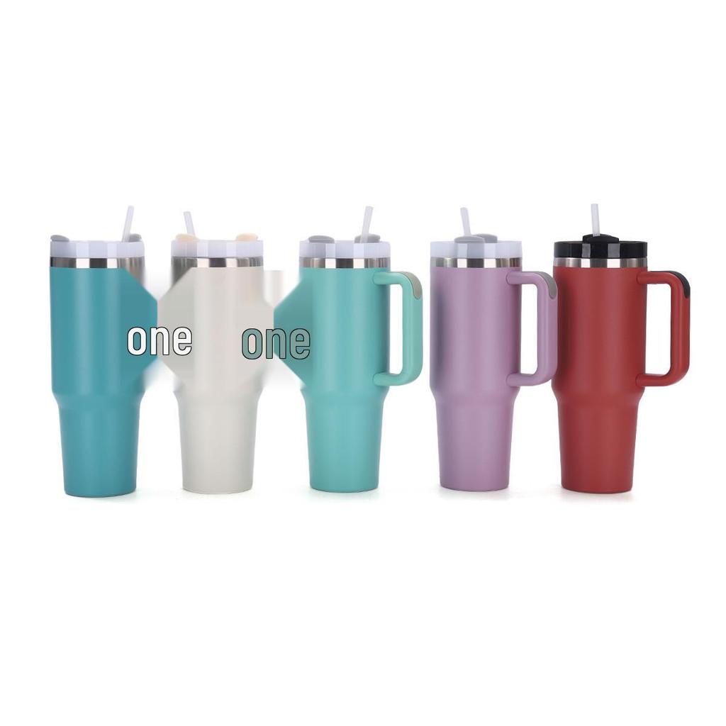 40oz Second Gen Insulated Stainless Steel Cup with Handle & Straw - Large Capacity Cold Preservation.