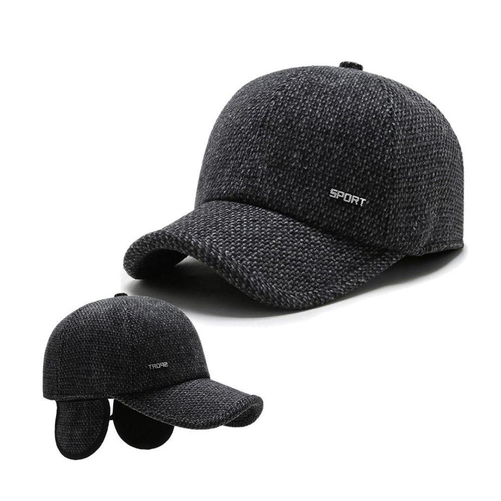 Corduroy Sports Earflap Winter Earmuff Cap Hat