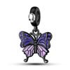 Copper Sparking Butterfly Charms Pendants Fit Original Bracelet Necklace Diy Beads For Women Jewelry Making Gift