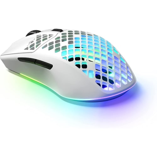 SteelSeries Gaming Mouse Wireless Aerox 3 Snow Wireless Ultra Light TRUEMOVE AIR Sensor Quantum Wireless 2.0 Technology IP54 Standard Waterproof Dustp