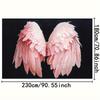 1pc Pink Feather Angel Wings Photography Background - Elegant Wing-themed Background Cloth
