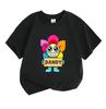 Kids Boys Girls 100% Cotton Crew Neck Short Sleeve T-Shirt Cute Rainbow Flower Dandy Cartoon Graphic Casual Comfortable Breathable Tee for Daily Outdo