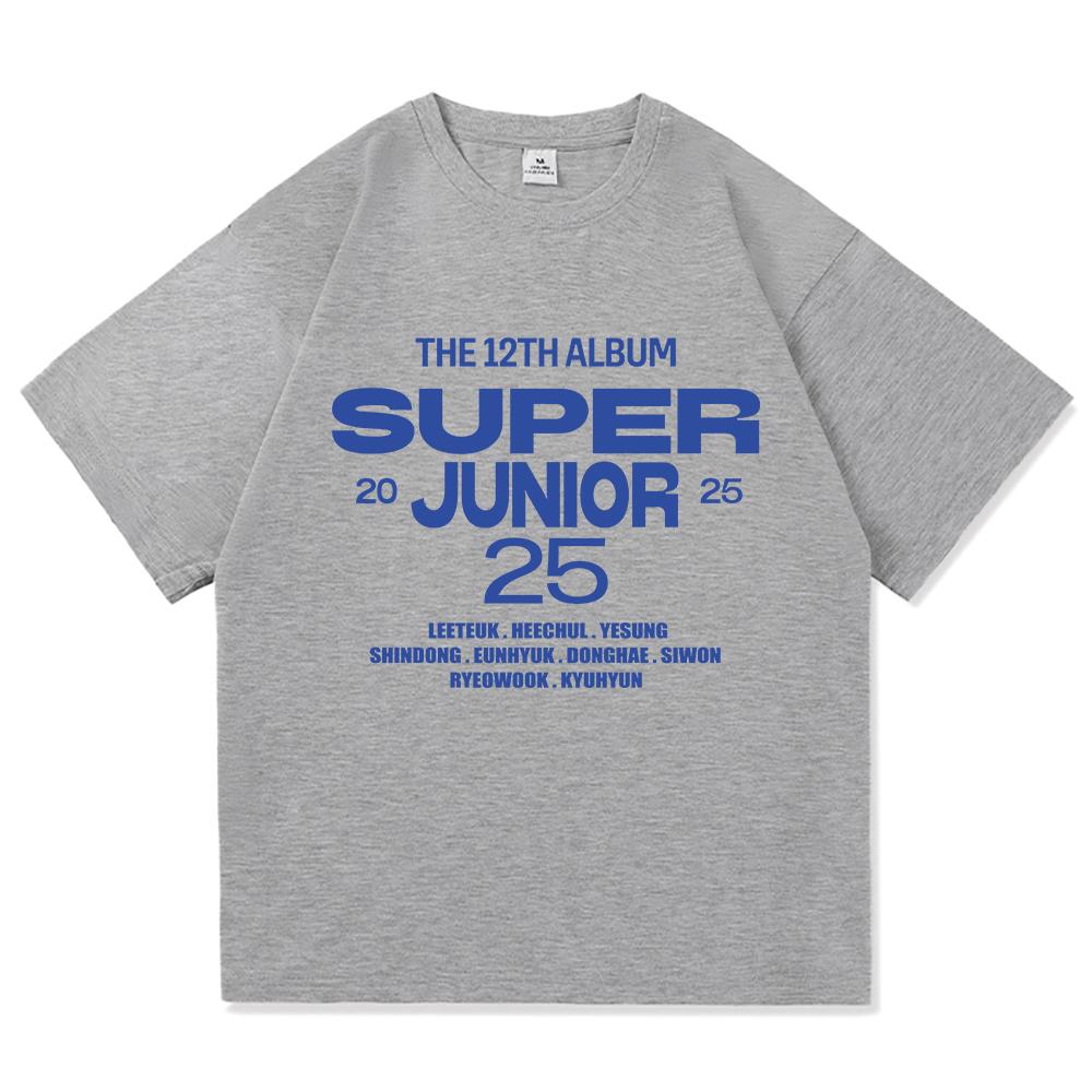 12TH ALBUM SuperJunior 25 Fashion Women Clothing for Lover Days Fans Gifts Harajuku High Quality Clothes Vintage Cotton TShirts
