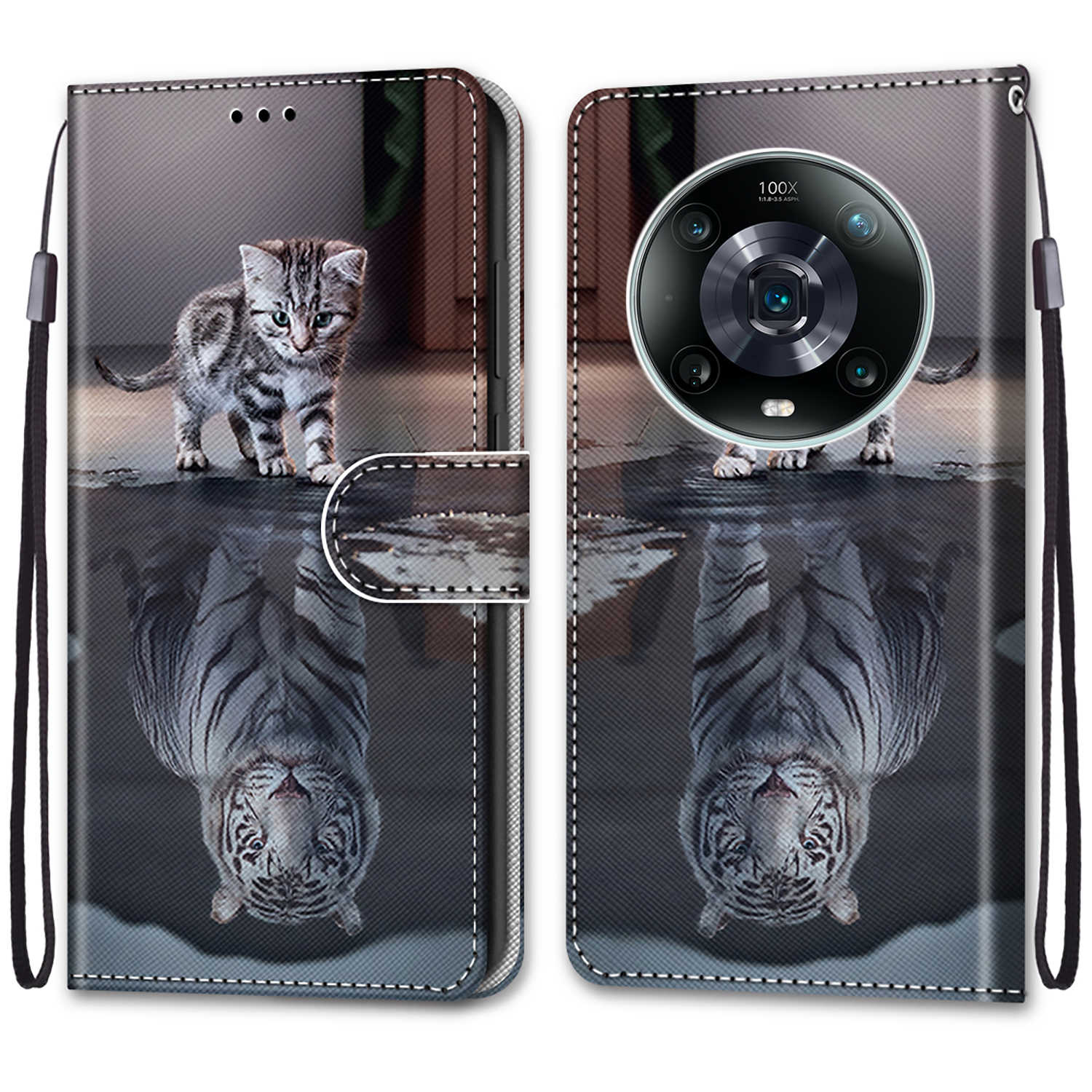 

Роскошный окрашенный кожаный чехол-книжка, защитный чехол для Honor 90 Pro/Honor X6A X7A X9A X8A X8 X50 X6B X7B/Honor Play 8T Play 7T/Magic6 Lite Honor X8/Honor X30i