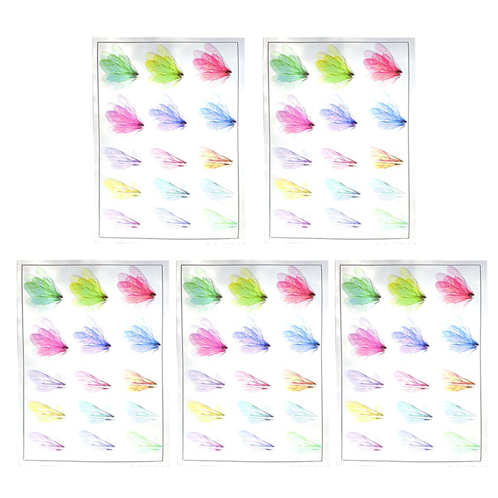 5 Sheets for Butterfly Stickers Nail Art Decorations Crystal Epoxy Resin Mold Filler DIY Crafts Jewelry Making Fillings