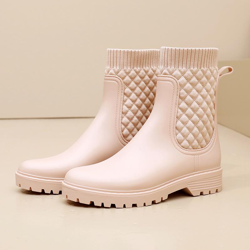 

Women s Waterproof Non-slip Rain Boots – Stylish Japanese Design for Spring and Summer, Thick Sole Rubber Shoes for Outdoor Wear 41