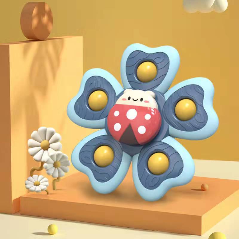 Colorful Suction Cup Spinning Top Toys Fun Insect,Nature Themed Spinners for Windows, Baths, and Travel Perfect Sensory Gift for Youngsters