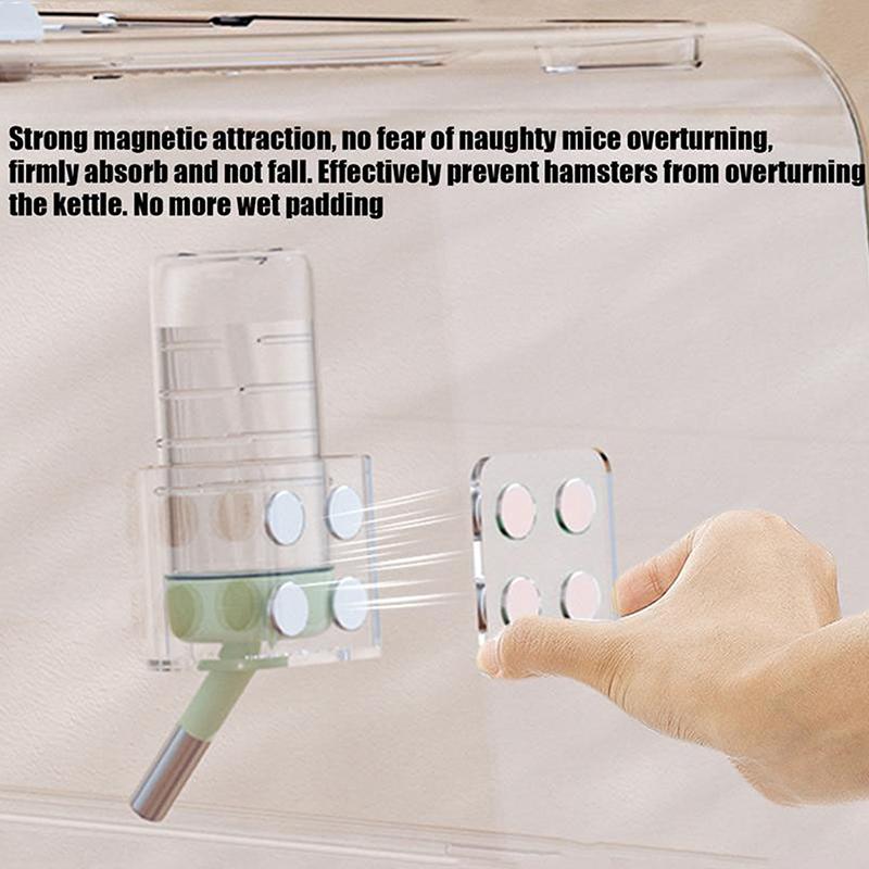 

Подставка для бутылки с водой для хомяка Прозрачный кронштейн для кормушки для белок Герметичная бутылка для воды для хомяка Магнитный держатель Маленький 1pc