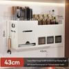 Punch-Free Wall-Mounted Kitchen Storage Rack with Chopstick Holder