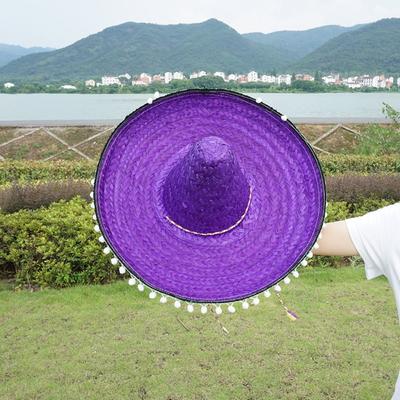 Sombrero Straw Hats Colorful Wide Brim Sun Hat Summer Mexican Party Hat  Women