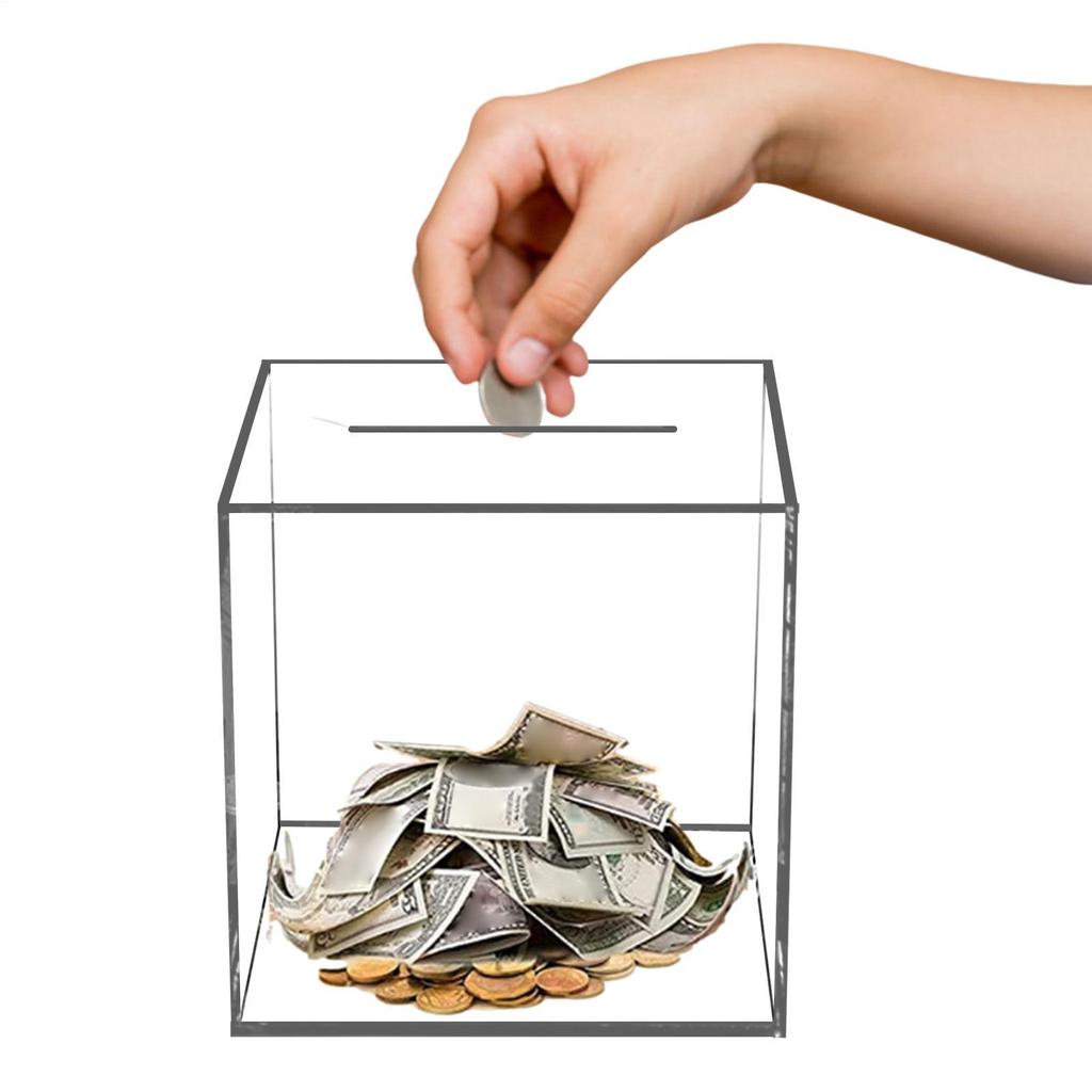 Piggy Banks for Adults Clear Acrylic Money Saving Bank Break to Open Can Only Save That Cannot Be Take