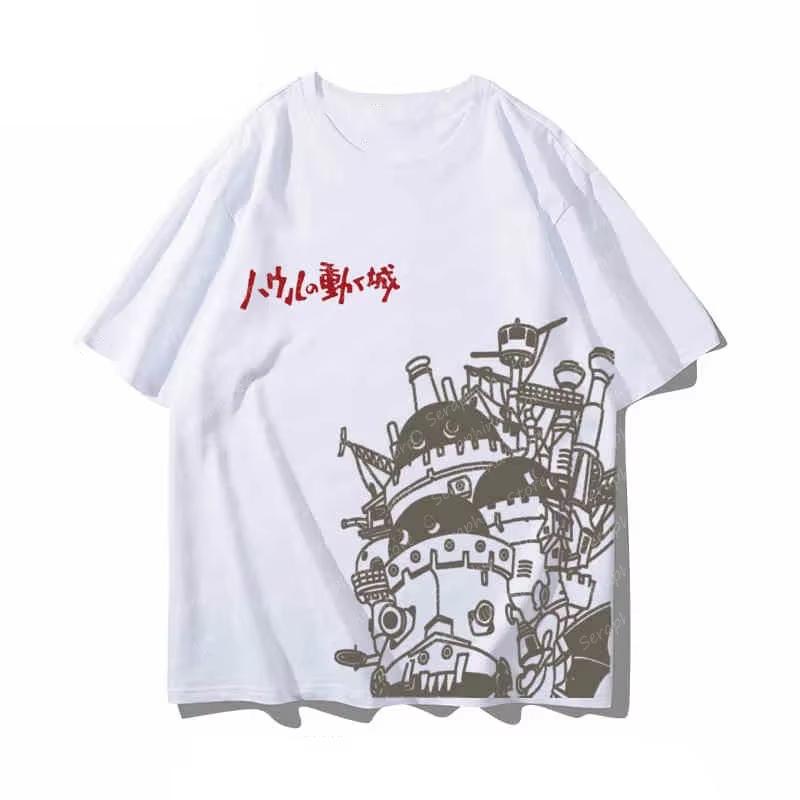 

Hayao Miyazaki Hayao Moving Castle Anime Spirited Away Joint Name Around T-Shirt Men s and Women s Short Sleeve Cotton T-shirts 4XL