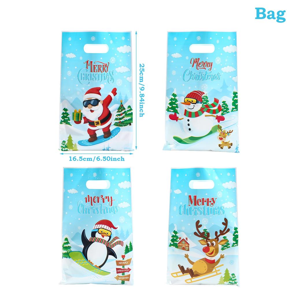 Sacs Cadeaux de Noël Décorations Joyeux Noël pour la Maison 2025 Navidad Natal Xmas Ornement Bonbons Biscuits Sacs Pratiques Nouvel An 2026