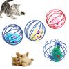Funny Pet Cat Kitten Fake Mouse Rat Mice Ball Cage Play Interactive Game Toy