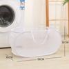 Folding Folding Laundry Basket Mesh Storage Basket Handle Household Laundry Hamper  Home