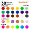 Shuttle Art 30 Set of Removable Tempera Paint Coloring Can Be Drawn On Drawing Entrance Celebration Crayons, Colors, 60, Sticks, Retractable, Safe,