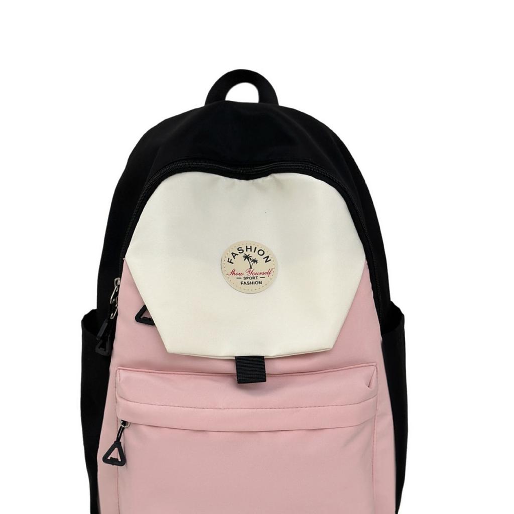 Schoolbag new contrasting color high school student schoolbag manufacturer wholesale junior high school student backpack large capacity versatile