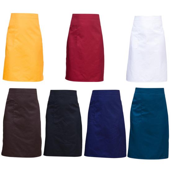 Waterproof Half Apron with Adjustable Straps And Pocket Polyester Cooking Kitchen Cooking Workwear Apron Stain Resistant